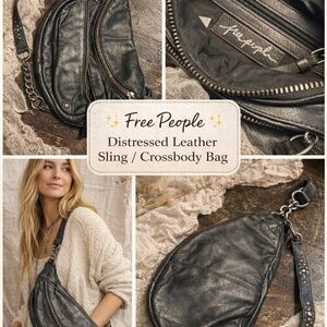 Free People Black Leather Bag